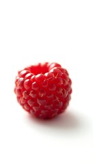 Closeup of a fresh raspberry showcasing its detailed texture and unique shape