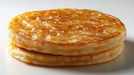 Pancake on a white background. Round pancake on white background.