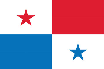 Panama national flag with Actual Measurement
