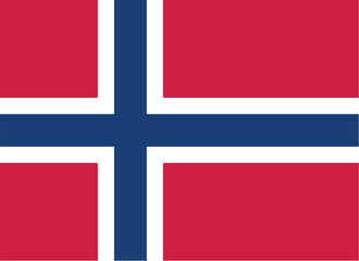 Norway national flag with Actual Measurement