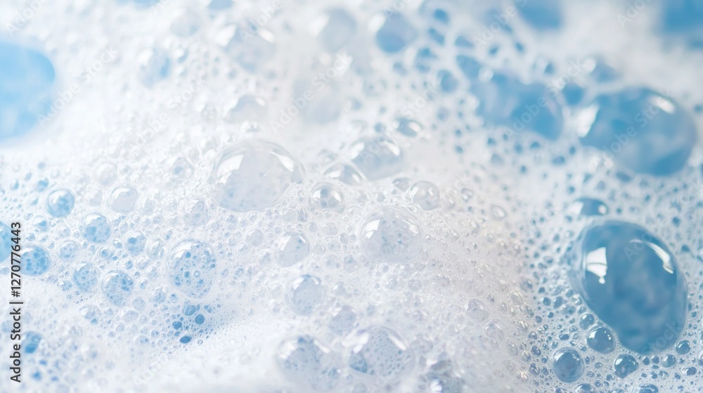 Aufkleber a vibrant collection of delicate bubbles forms a frothy texture, conveying a sense of refreshment an