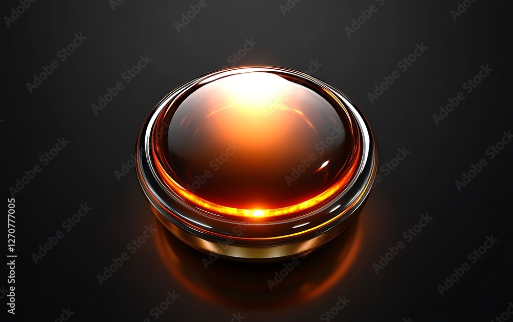 Aufkleber Abstract glowing orb on dark background, possible use for design element or futuristic concept