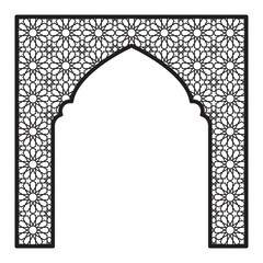Decorative Arabic arches with islamic pattern