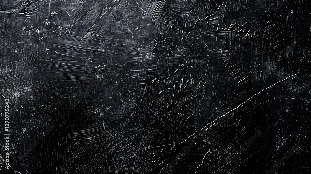 Poster textured black background with subtle scratches and marks, ideal for design and artistic projects