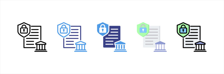 Security Policy Multistyle Icon Set