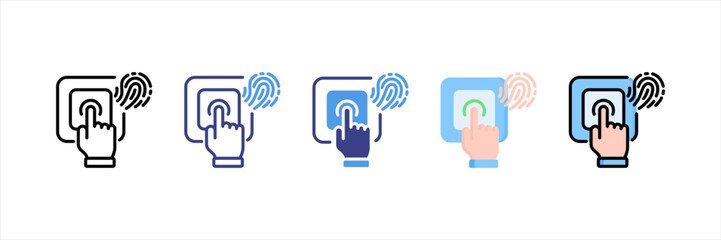 Biometric Multistyle Icon Set