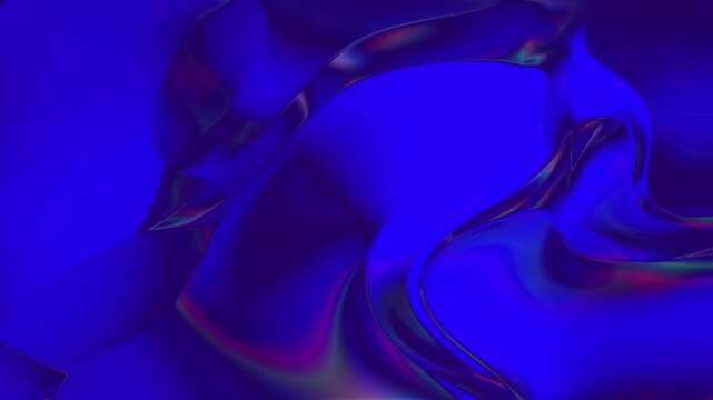 Abstract blue chromatic liquid surface flow background