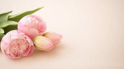  pastel pink peony and tulip bouquet