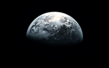 Fototapeta premium Earth in space, a celestial view, possible use for science or educational content