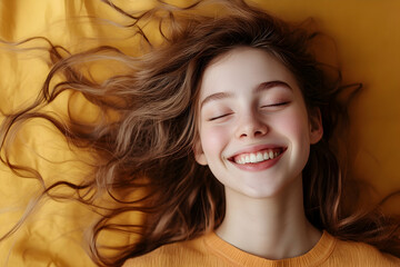 woman, hair, beauty, face, smile, fashion, model, smiling, wind, people, person, brunette, child, studio, skin, girls, eyes, looking, hairstyle, head, teen, expression, teenager, one, fresh