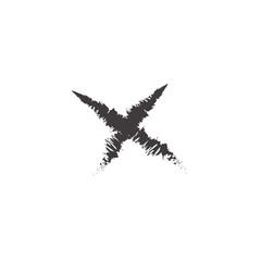 X-Shaped Cross Illustration 