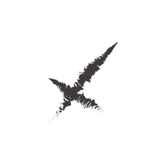 X-Shaped Cross Illustration 