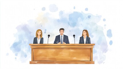 Business Professionals Leading a Corporate Presentation