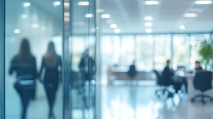 Modern Office Environment with People and Blurred Background