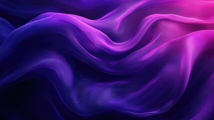 Fototapeta premium Fluid fabric drapes in vibrant gradient hues. Background showing a smooth surface. Possible use showcasing textile design