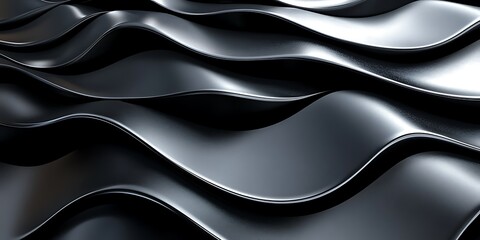 Obraz premium Abstract metallic waves background design for graphic use