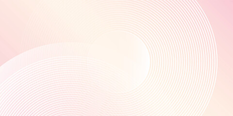 Fototapeta premium ABstract banner background, pastel colorful, pink and yellow gradations. Circle effect simple modern abstract