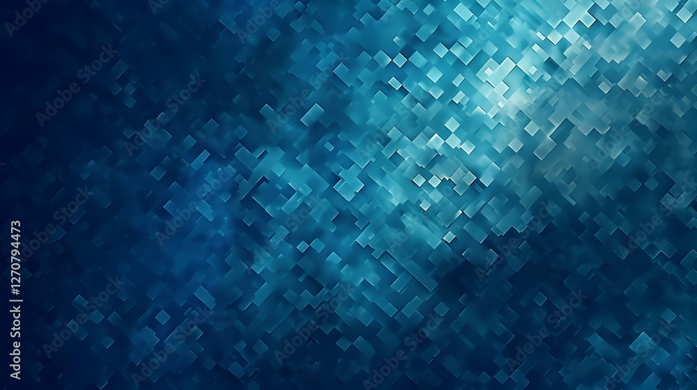 Poster abstract blue background with textured squares creating a dynamic and modern visual effect