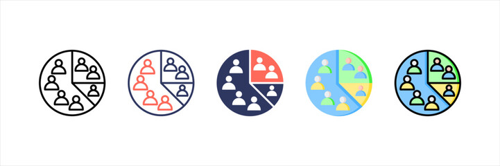 Customer Segment Multistyle Icon Set