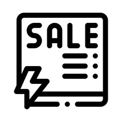 Flash sale line icon