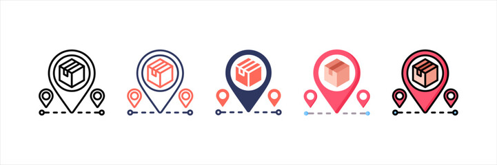 Brand Positioning Multistyle Icon Set