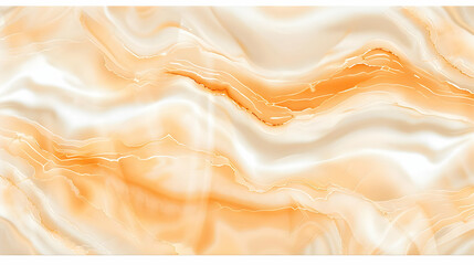 Obraz premium Abstract orange and white marble texture with smooth waves and fluid design.