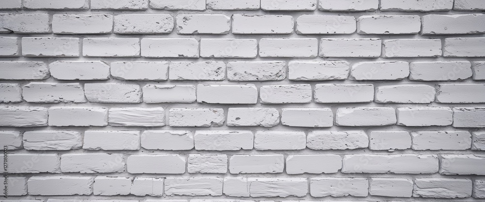 Canvas Prints style and type of a white brick wall, showcasing a classic and rustic layout. The bricks are arranged in a horizontal pattern, with each row slightly offset from the one above, creating a traditional 