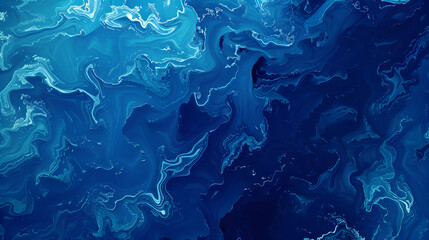 Obraz premium Abstract swirling blue and turquoise patterns resembling ocean waves in a fluid motion background