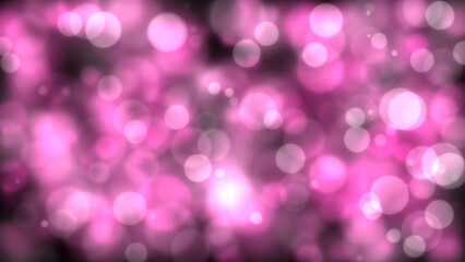 Pink circle with bokeh effect background. Generative AI.