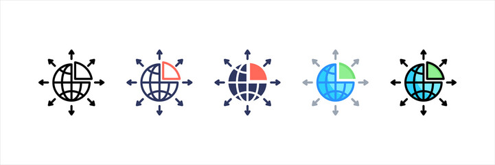 Market Expansion Multistyle Icon Set