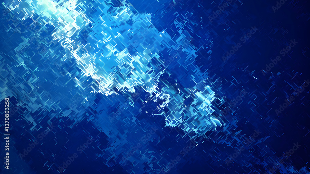 Poster abstract blue digital background with dynamic light patterns and textures creating depth