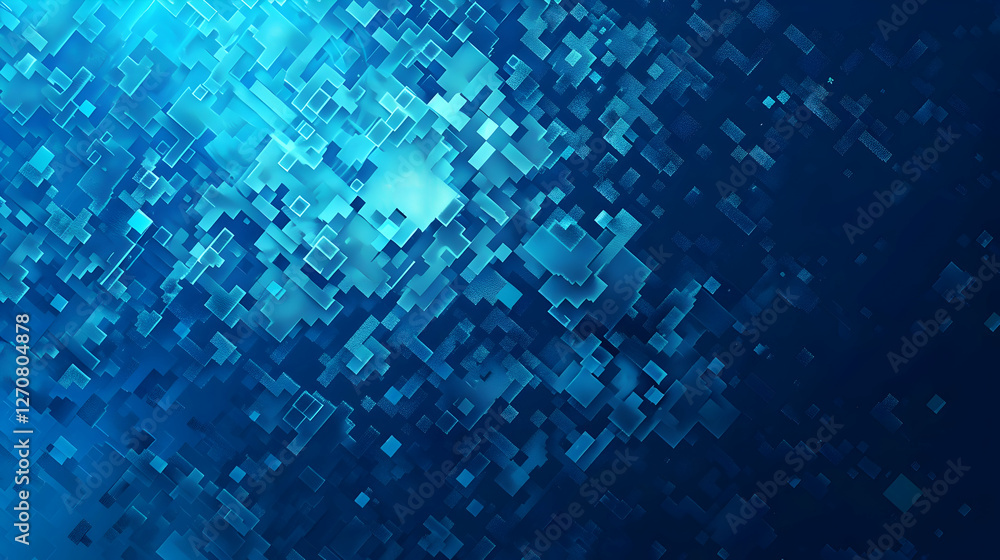 Aufkleber abstract blue geometric shapes with varying opacity creating a dynamic digital background (1)