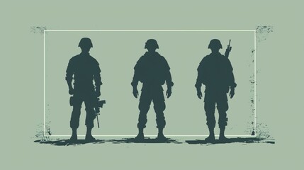 Military Silhouettes: Patriotism, Courage, and Honor