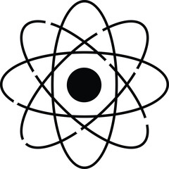 atom symbol on white background