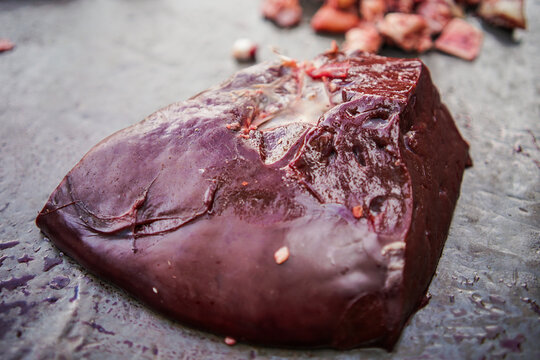 fresh beef liver and tripe.