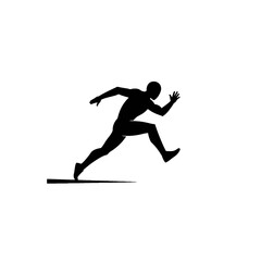 Silhouette of a Running Person Symbolizing Energy and Motivation