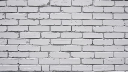 style and type of a white brick wall, showcasing a classic and rustic layout. The bricks are arranged in a horizontal pattern, with each row slightly offset from the one above, creating a traditional 