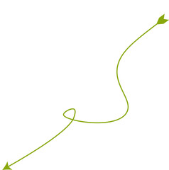 Elegant curvy Arrows on Isolated White