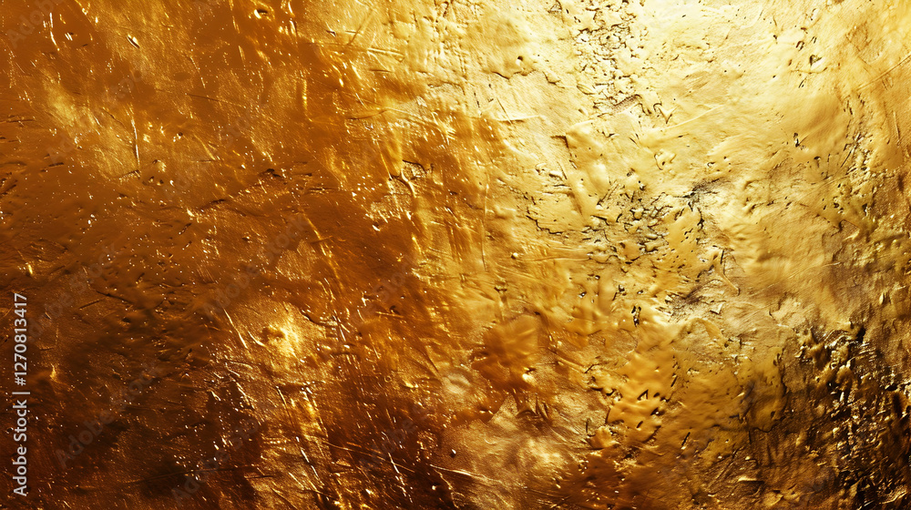 Poster Abstract golden texture with intricate patterns, resembling natural elements in a vibrant background