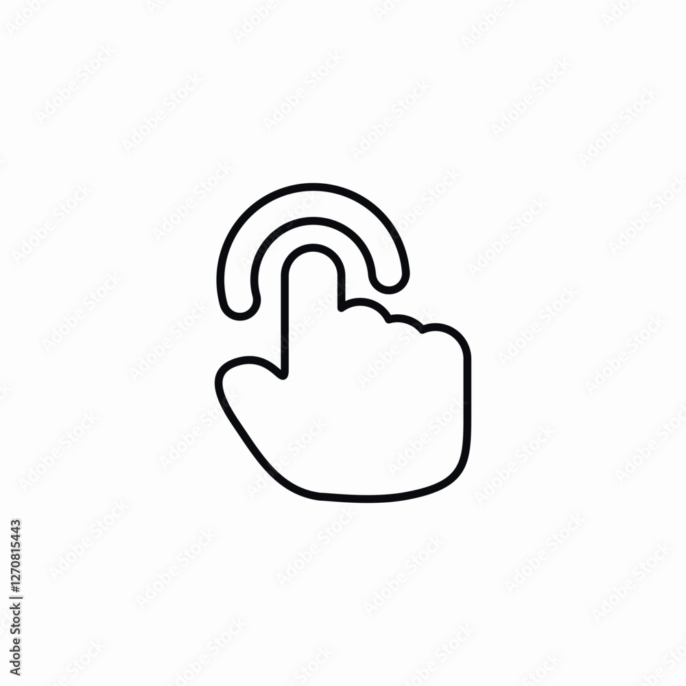 Poster hand click pointer icon vector sign