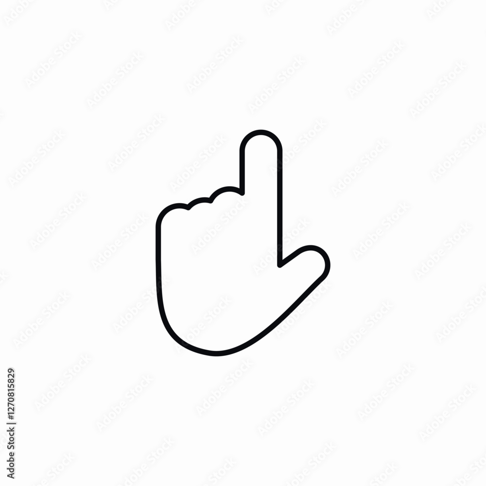 Poster hand pointer click icon vector sign