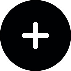 Obraz premium Add, new, plus icon symbol - create icons, more button in filled, thin line, outline and stroke style for apps and website. Vector icons