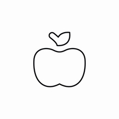 apple fruit food icon vector sign