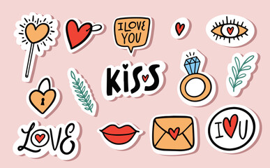 Fun and creative Valentines Day Love Stickers perfect for sharing romantic messages