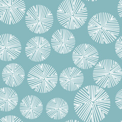 Seamless floral pattern based on traditional folk art ornaments. Colorful flowers on color background. Scandinavian style. Sweden nordic style. Vector illustration. Simple minimalistic pattern.