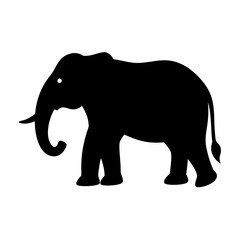 Fototapeta premium Elephant Silhouette Vector: Wildlife and Nature Illustration