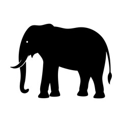 Fototapeta premium Majestic Elephant Icon: African and Asian Elephant Design