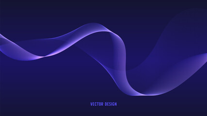 Geometric curved lines in gradient forming dynamic futuristic abstract flow patterns