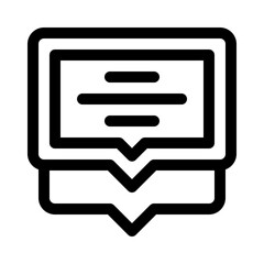Message box line icon