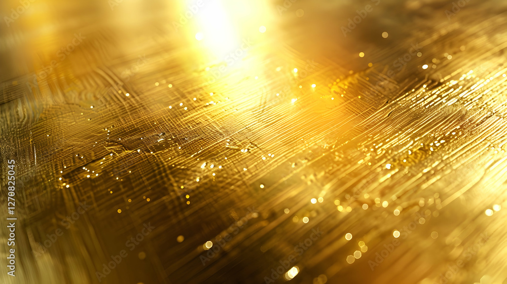 Poster abstract golden texture with shimmering light reflections creating a luxurious atmosphere